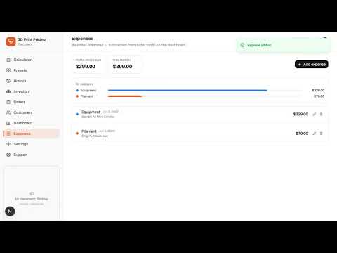 How to Track Your 3D Printing Business Expenses (and Find Your Real Profit)